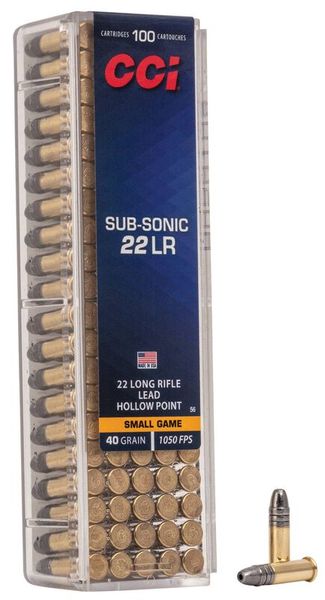 CCI 22 LR Subsonic HP 100 skudd